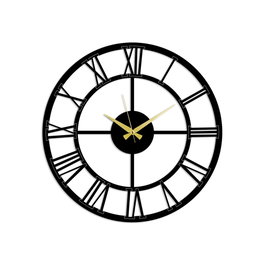 Wallity Pari Reloj de Pared Decorativo de Metal Negro